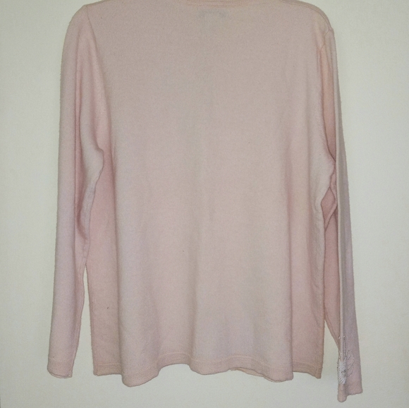 Vintage Jillian Jones 1X light pink beaded cardigan - Picture 10 of 10